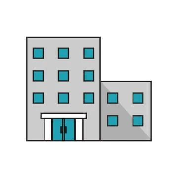 Isolated building with windows design Ilustración de archivo