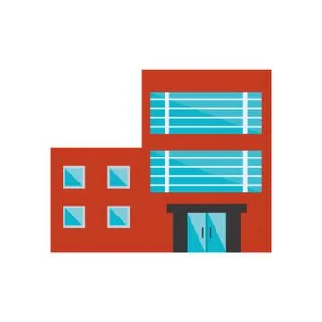 Isolated building with windows design Ilustración de archivo