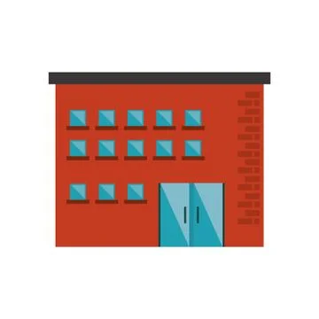 Isolated building with windows design Ilustración de archivo
