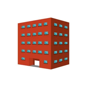 Isolated building with windows design Ilustración de archivo