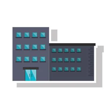 Isolated building with windows design Ilustración de archivo