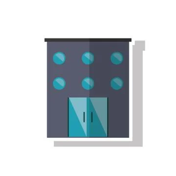 Isolated building with windows design Ilustración de archivo