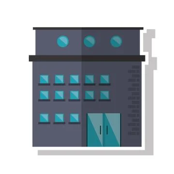 Isolated building with windows design Ilustración de archivo