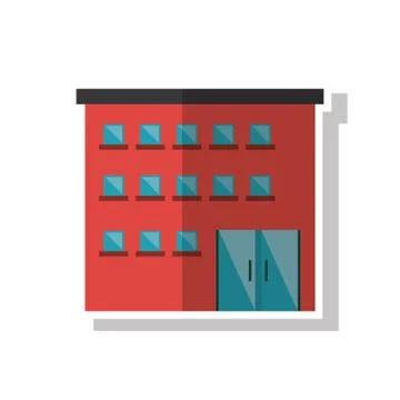 Isolated building with windows design Ilustración de archivo