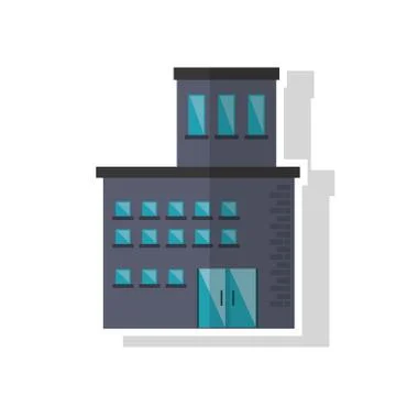 Isolated building with windows design Ilustración de archivo