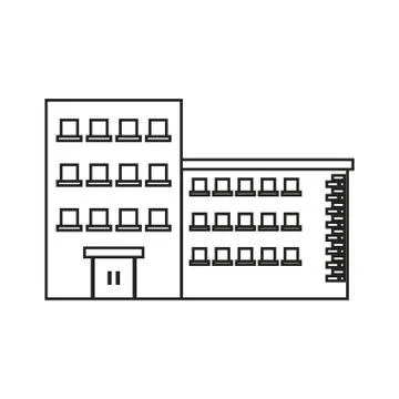 Isolated building with windows design Ilustración de archivo
