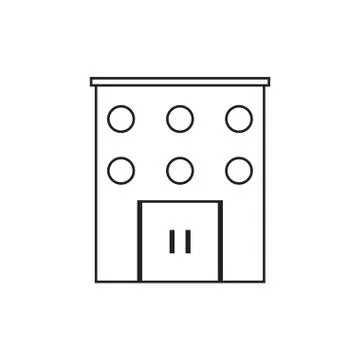 Isolated building with windows design Ilustración de archivo