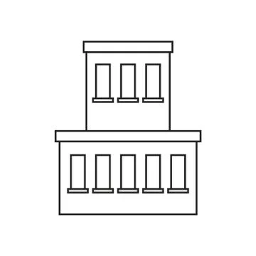 Isolated building with windows design Ilustración de archivo