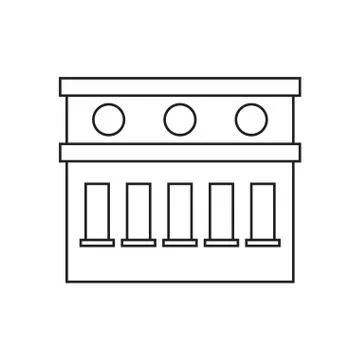 Isolated building with windows design Ilustración de archivo