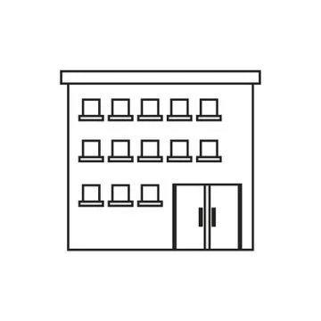 Isolated building with windows design Ilustración de archivo
