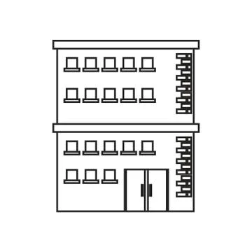 Isolated building with windows design Ilustración de archivo