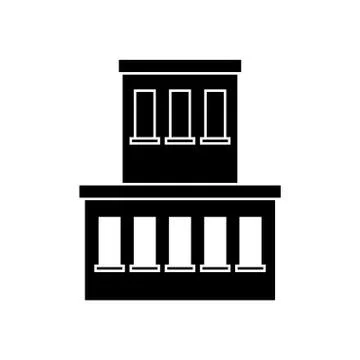 Isolated building with windows design Ilustración de archivo