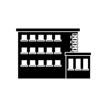 Isolated building with windows design Ilustración de archivo