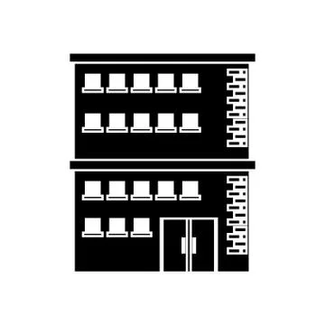 Isolated building with windows design Ilustración de archivo