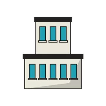 Isolated building with windows design Ilustración de archivo