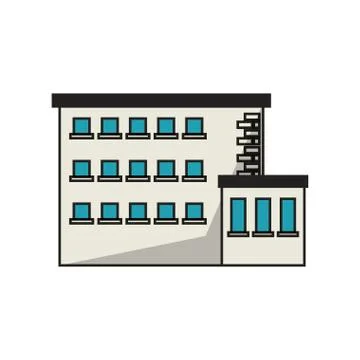 Isolated building with windows design Ilustración de archivo