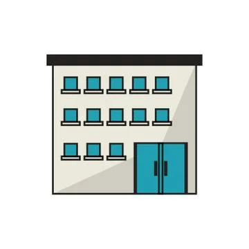 Isolated building with windows design Ilustración de archivo