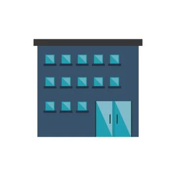 Isolated building with windows design Ilustración de archivo