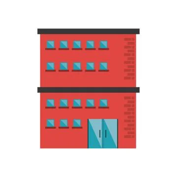 Isolated building with windows design Ilustración de archivo
