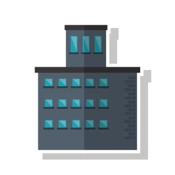 Isolated building with windows design Ilustración de archivo