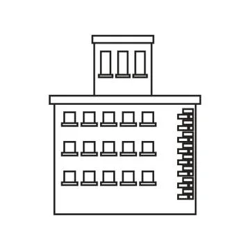 Isolated building with windows design Ilustración de archivo