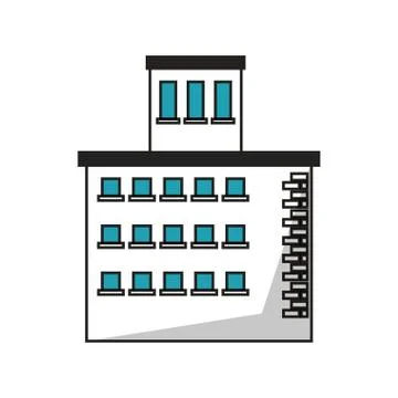 Isolated building with windows design Ilustración de archivo