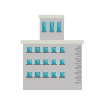 Isolated building with windows design Ilustración de archivo