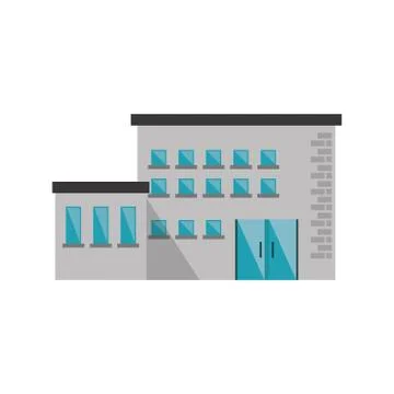 Isolated building with windows design Ilustración de archivo