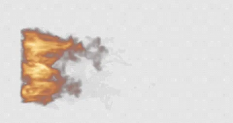 Isolated burning fire flame seamless looping overlay on alpha background Stock Footage 237363690