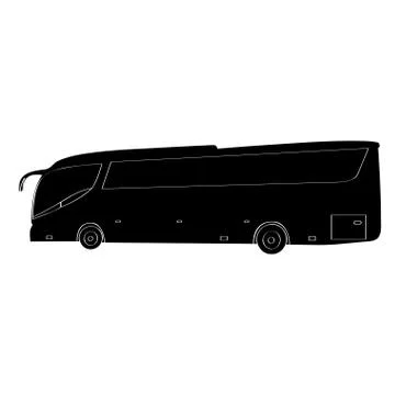Isolated bus silhouette Stock Illustration
