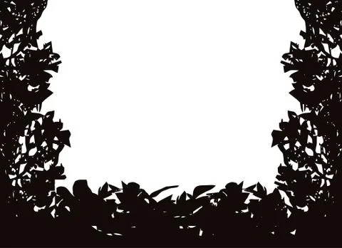 Isolated bush frame vector Stock Illustration
