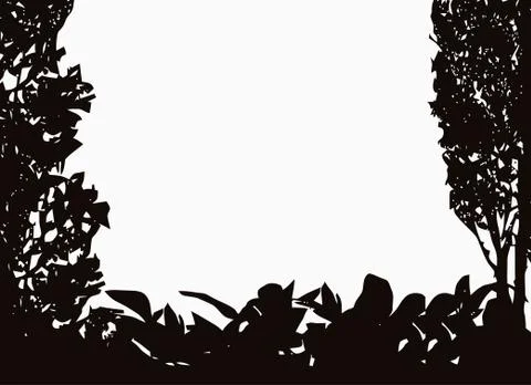 Isolated bush frame vector Stock Illustration