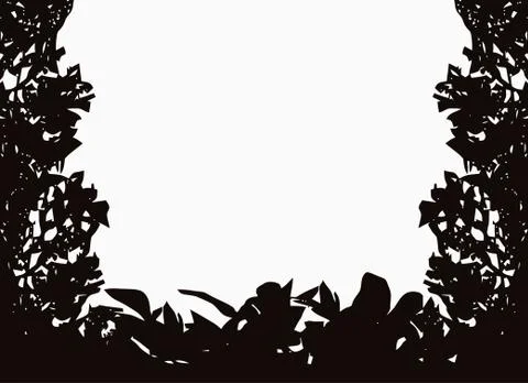 Isolated bush frame vector Stock Illustration