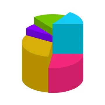 Isolated business data graph Illustrazione stock