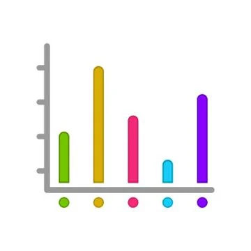 Isolated business data graph Stock Illustration