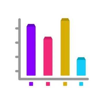 Isolated business data graph Illustrazione stock