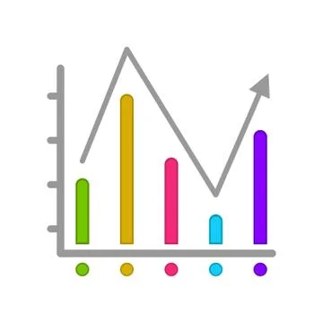 Isolated business data graph Stock Illustration