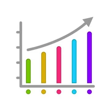 Isolated business data graph 스톡 일러스트