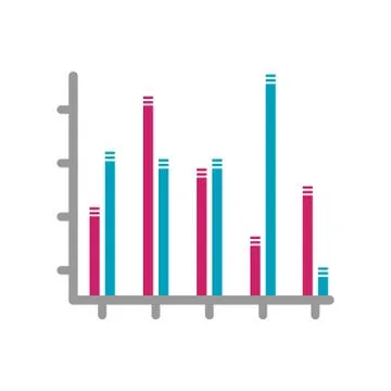 Isolated business data graph 스톡 일러스트