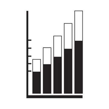 Isolated business graph Stock Illustration