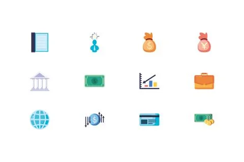 Isolated business icon set vector design Stock Illustration