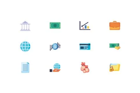 Isolated business icon set vector design Stock Illustration