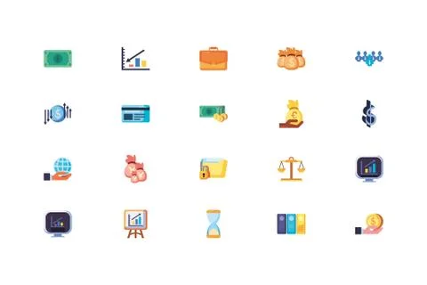 Isolated business icon set vector design Stock Illustration
