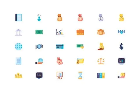 Isolated business icon set vector design Stock Illustration