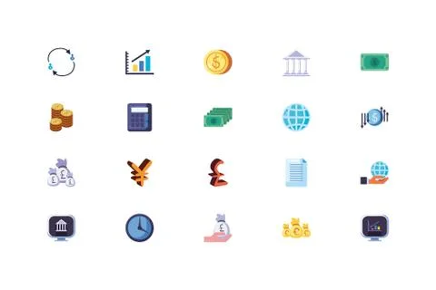 Isolated business icon set vector design Stock Illustration