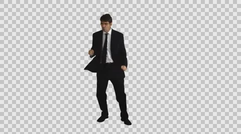Isolated  Business Man Alpha dancing Stock Footage 67534644