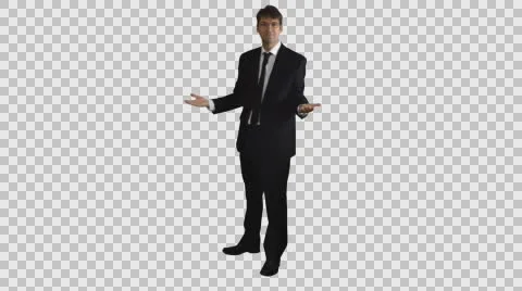Isolated  Business Man Alpha in doubt pose Stock-Footage 67534972