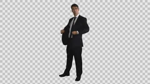 Isolated  Business Man Alpha getting ready and show off Stock-Footage 67538581