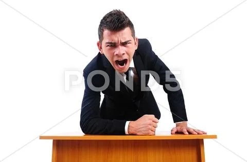 Isolated business man Stock Photos