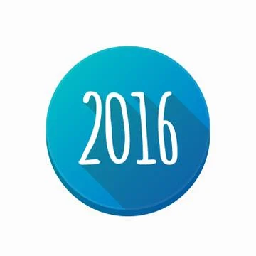 Isolated button with a 2016 sign Stock Illustration